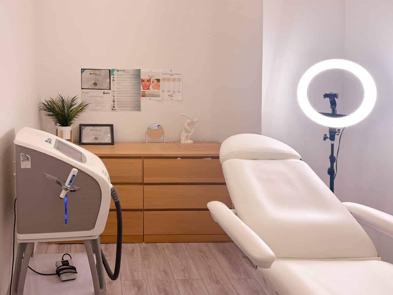 Salle cabine laser Salle de soin Skin & Body pour épilation laser